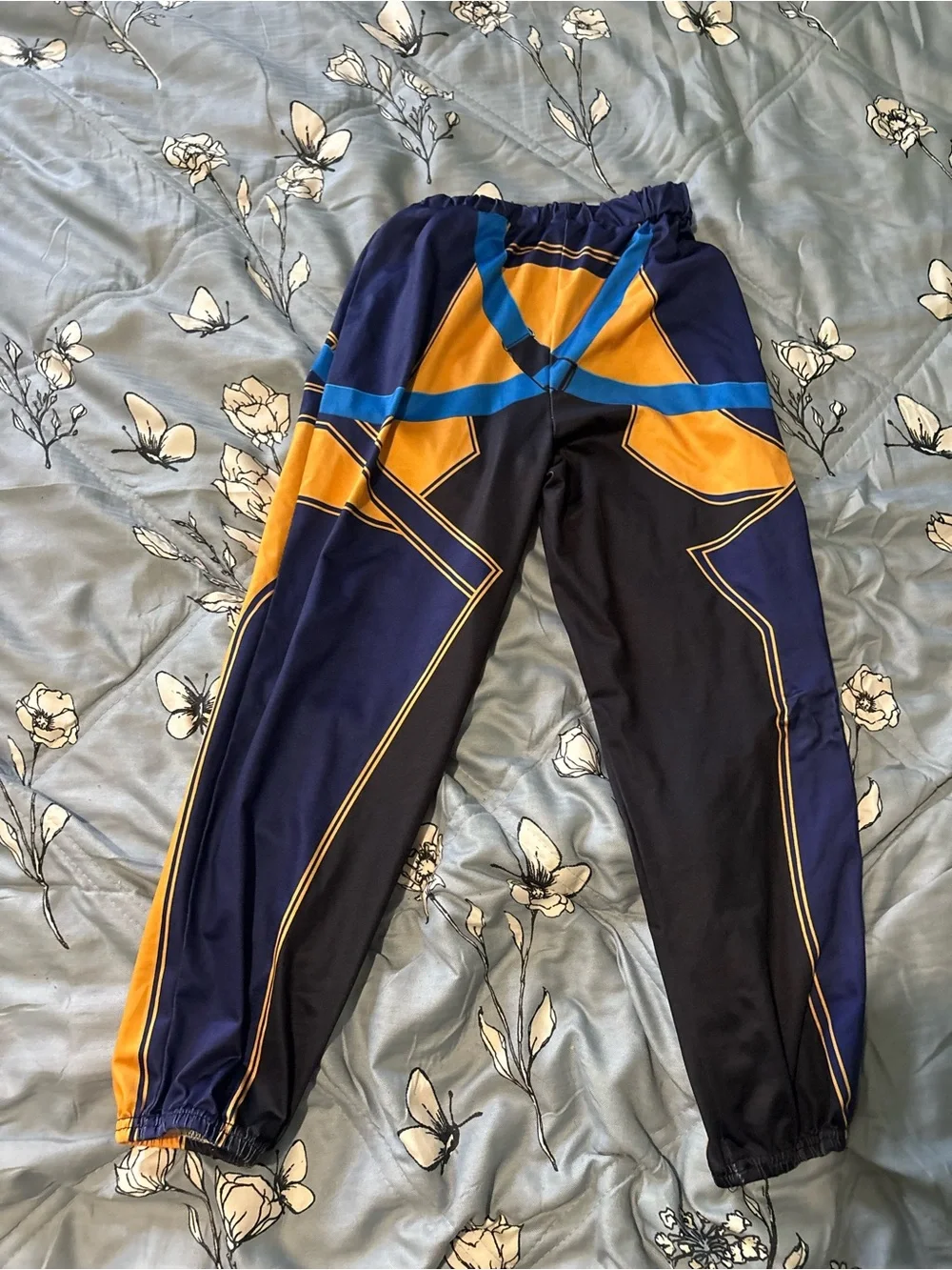 K pop demon hunter Zoe pants Navy, Gold and Blue Kids Costume Pants